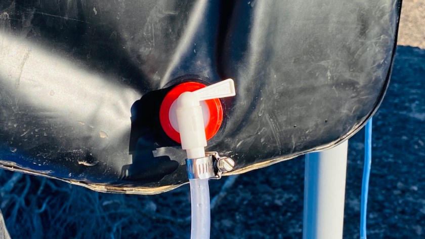 Hose clamp camp shower repair